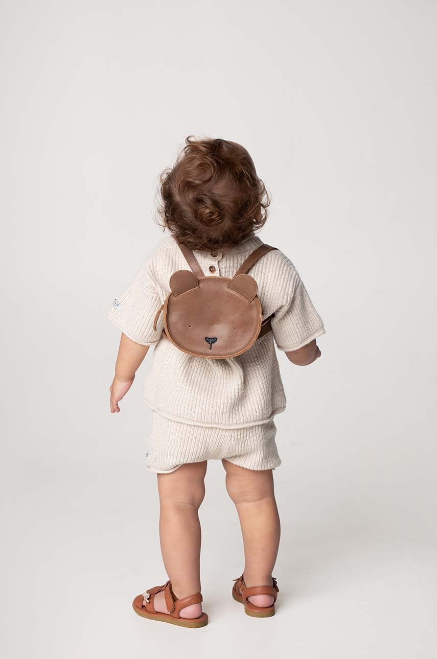 Donsje  Dětský kožený batoh  Kapi Classic Backpack Bear