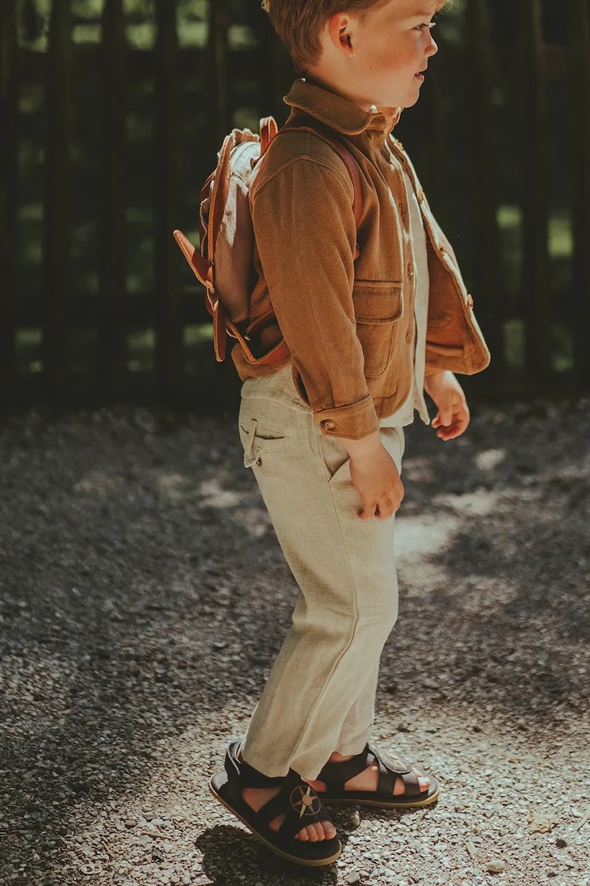 Donsje  Kojenecké kalhoty s příměsí lnu  Dado Trousers