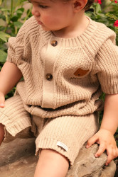 Donsje  Kojenecké rampery s přídavkem vlny  Dantje Jumpsuit Bear