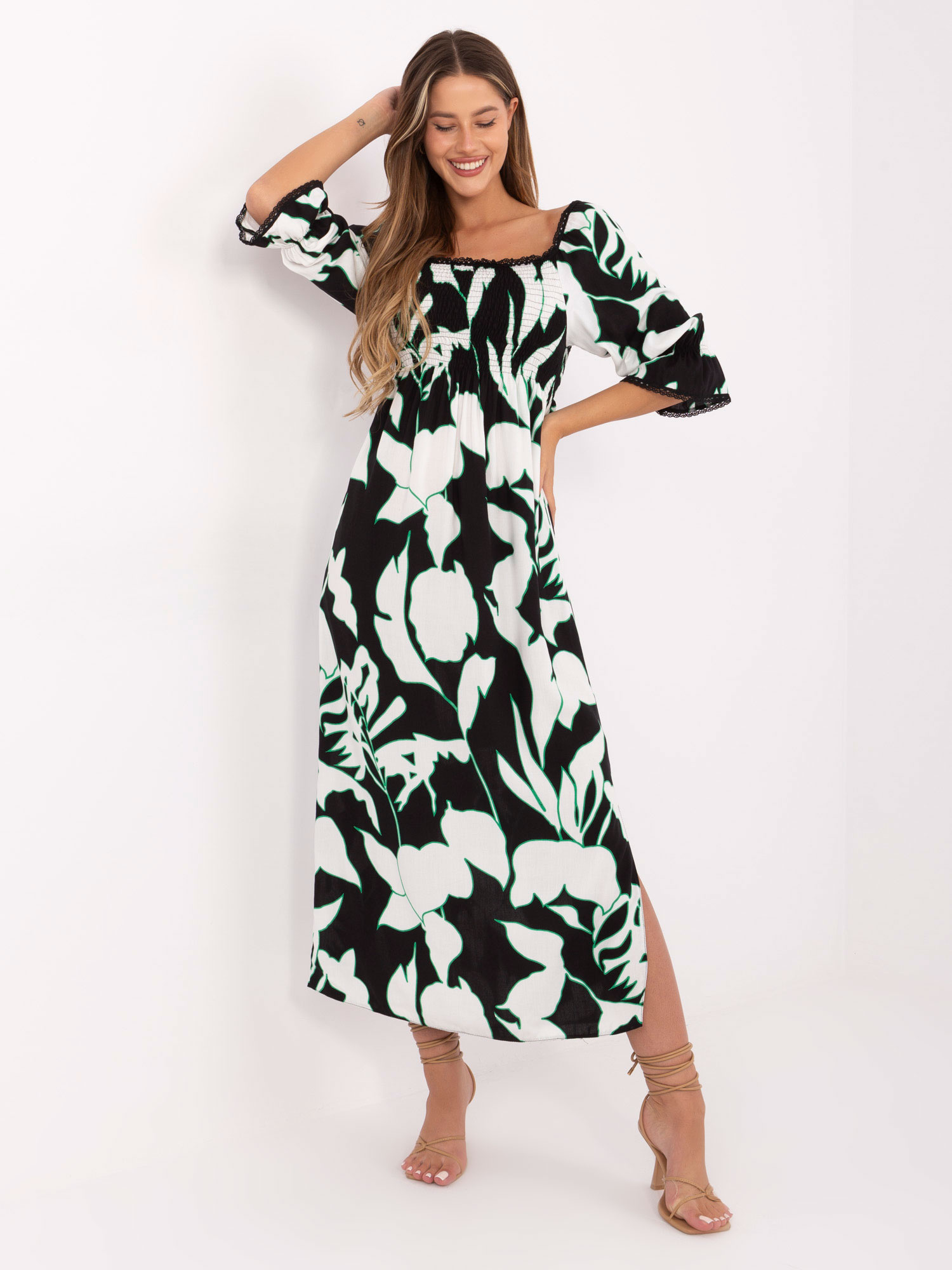 Dress-LK-SK-510095.89-black-white