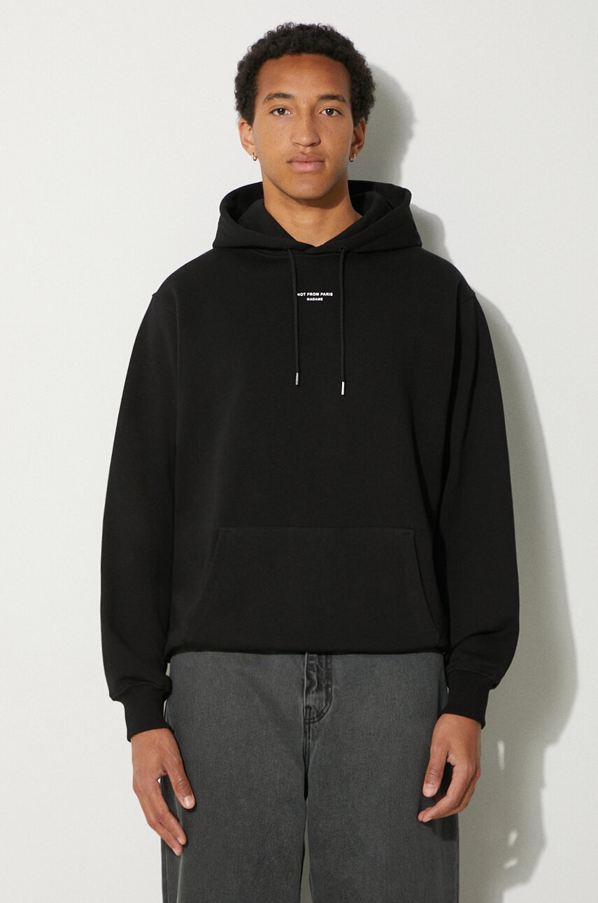 Drôle de Monsieur  Bavlněná mikina  Le Hoodie Slogan a Poche Classique