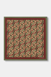 Drôle de Monsieur  malý šátek pánský hedvábný Chain Link Monogram