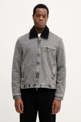 Džínová bunda Armani Exchange šedá barva, přechodná, XM001918 AF18827