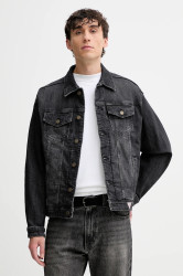 Džínová bunda Guess Jeans šedá barva, přechodná, M5BN38 D5LW5