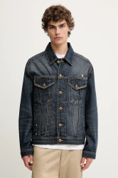 Džínová bunda HUGO HUGO 095 tmavomodrá barva, přechodná, oversize, 50542904