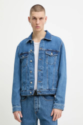 Džínová bunda Tommy Jeans modrá barva, přechodná, DM0DM22635