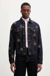 Džínová bunda Tommy Jeans tmavomodrá barva, přechodná, DM0DM22988
