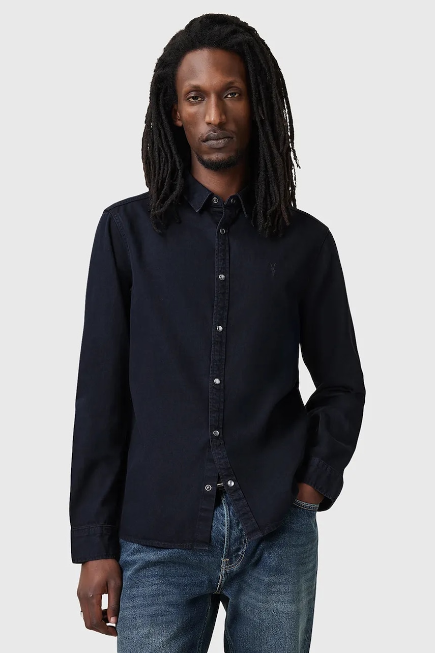 Džínová košile AllSaints GLEASON LS SHIRT