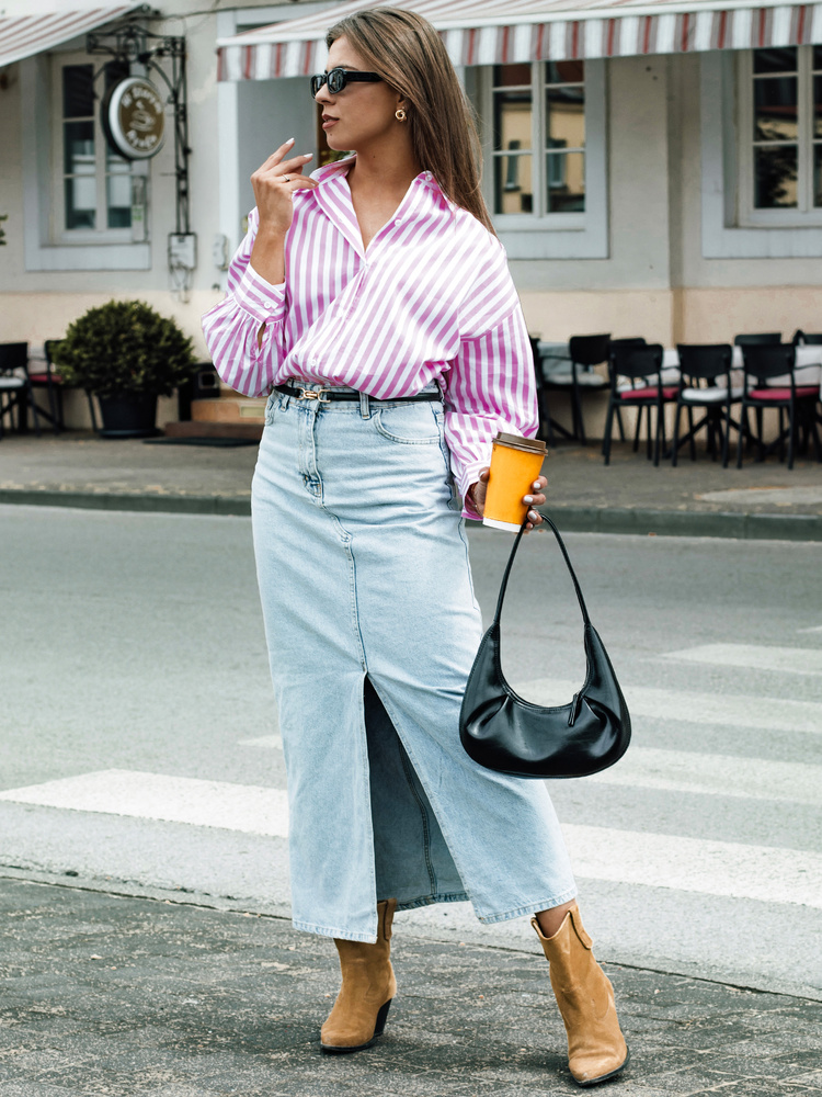 Džínová maxi sukně VIRTON