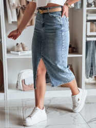 Džínová midi sukně s rozparkem DENIZA