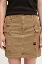 Džínová sukně G-Star Cargo short šedá barva, mini, áčková, D25235-C106