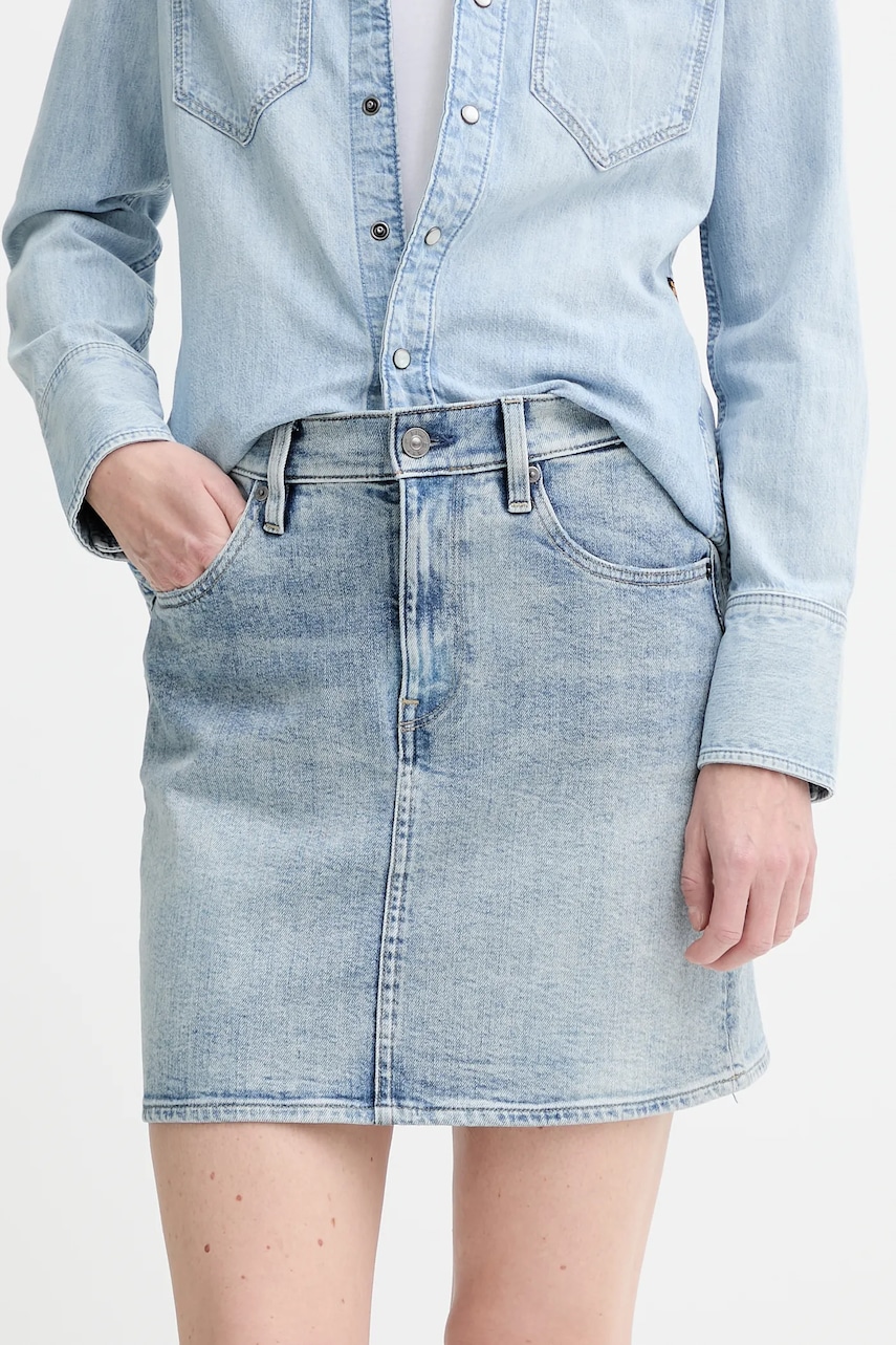 Džínová sukně G-Star modrá barva, mini, D24387-D930
