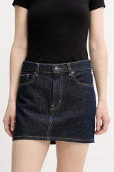 Džínová sukně Guess Jeans tmavomodrá barva, mini, W5YD0Q D5M4C