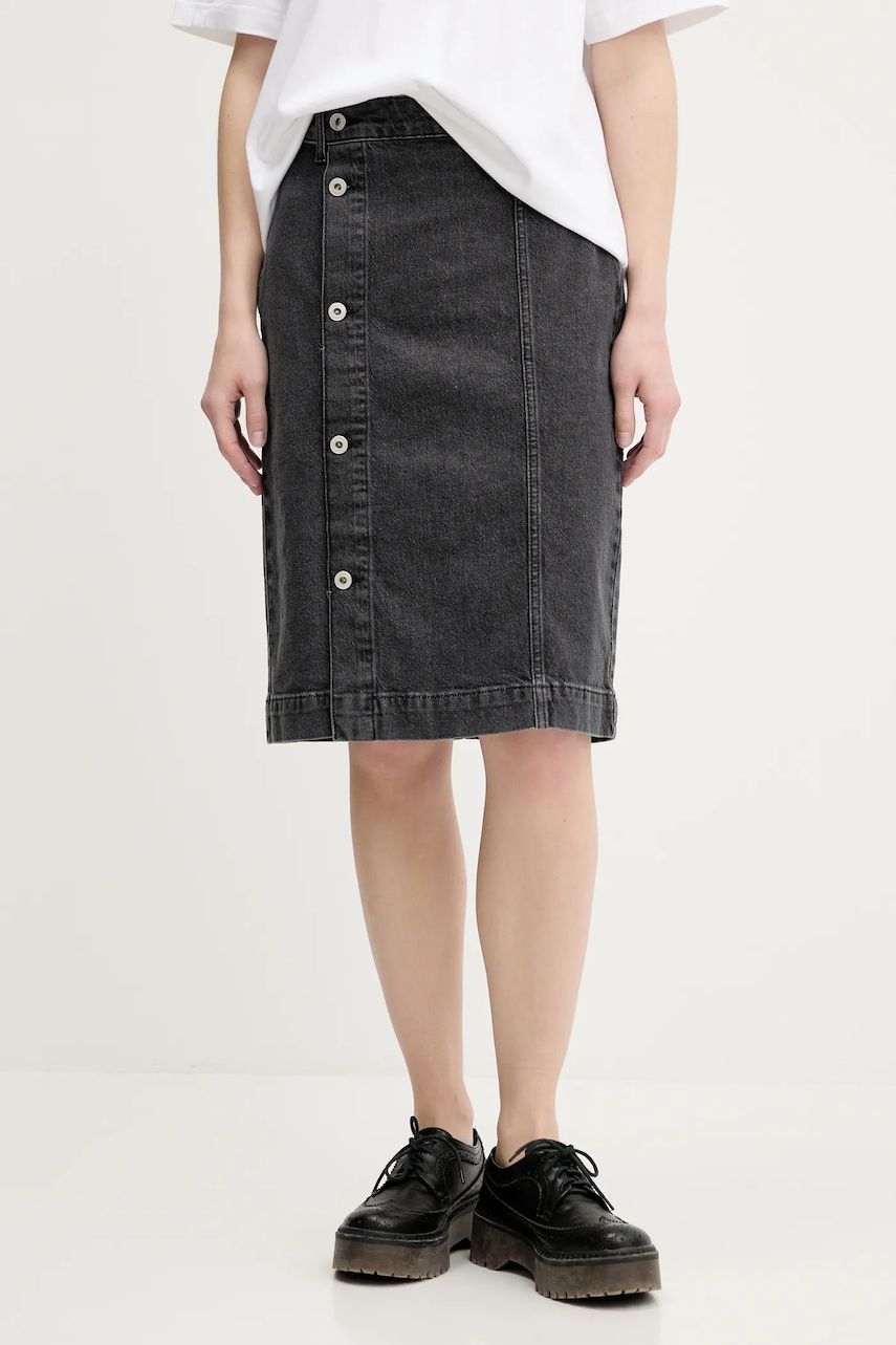 Džínová sukně Karl Lagerfeld Jeans šedá barva, mini, A3W12010