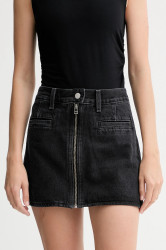 Džínová sukně Levi's černá barva, mini, pouzdrová, 003RP