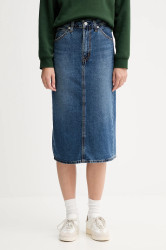 Džínová sukně Levi's modrá barva, midi, 001VH