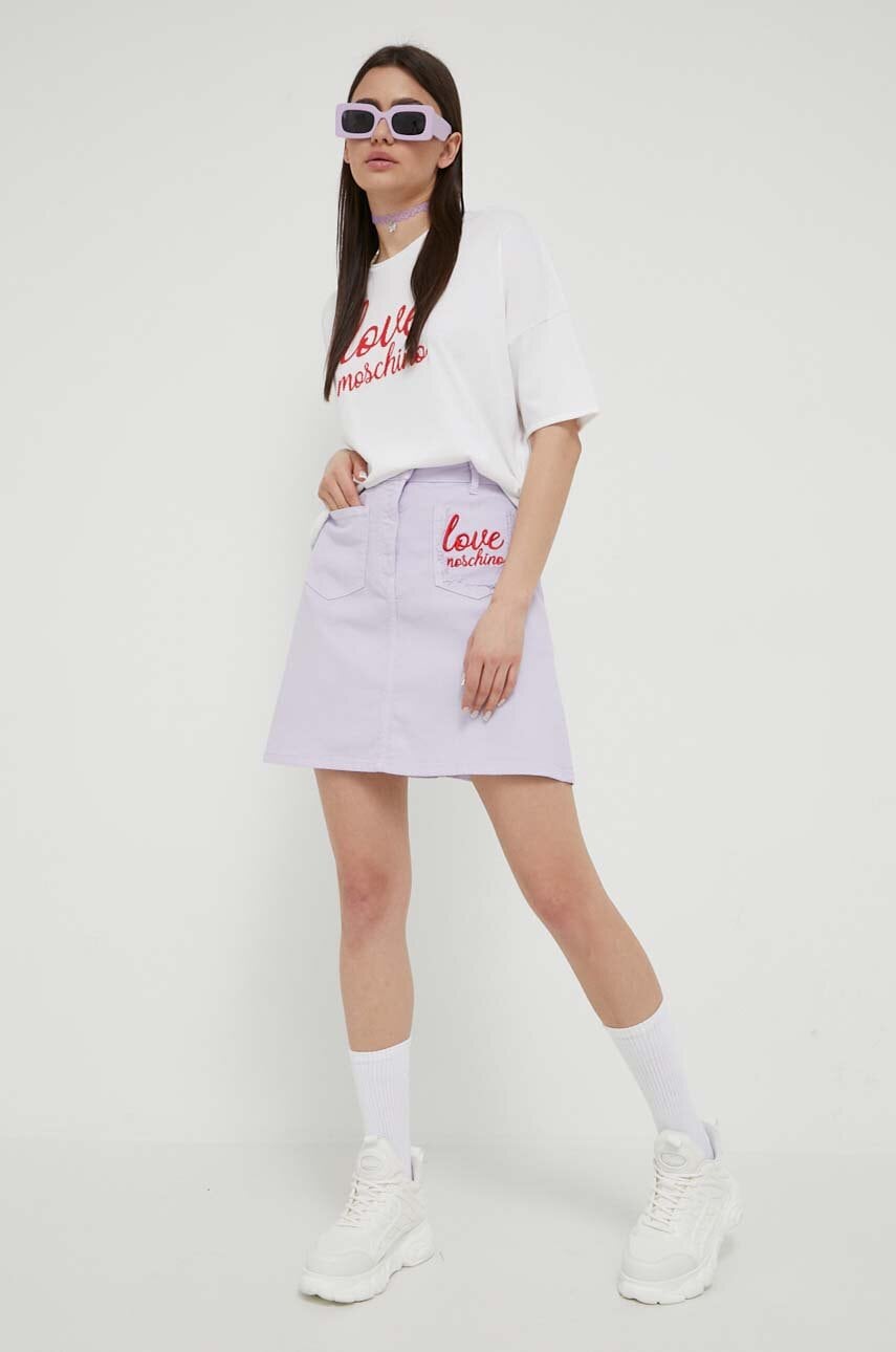 Džínová sukně Love Moschino