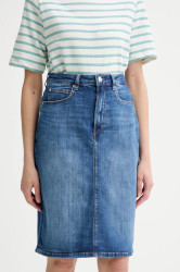 Džínová sukně Marc O'Polo modrá barva, midi, áčková, 503921624043