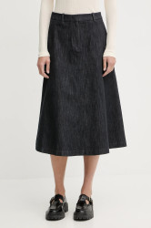 Džínová sukně Marc O'Polo modrá barva, midi, áčková, 600004320155