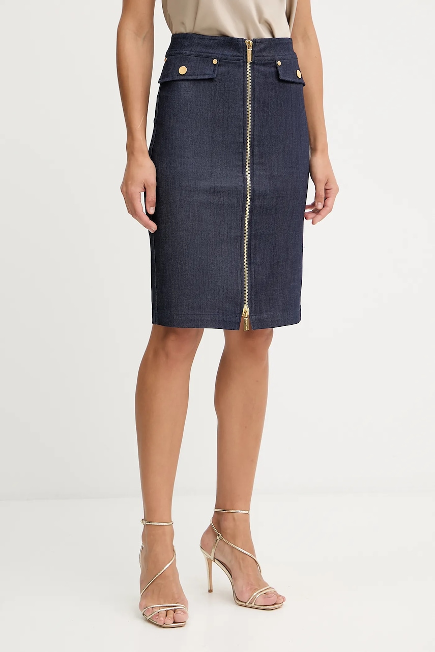 Džínová sukně Marciano by Guess tmavomodrá barva, mini, 5YPD40 7457A