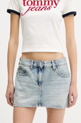 Džínová sukně Tommy Jeans modrá barva, mini, DW0DW20133