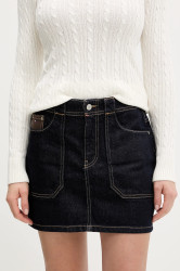 Džínová sukně Tommy Jeans tmavomodrá barva, mini, pouzdrová, DW0DW21991