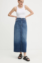 Džínová sukně Weekend Max Mara ZARELIA tmavomodrá barva, maxi, 2525106061600