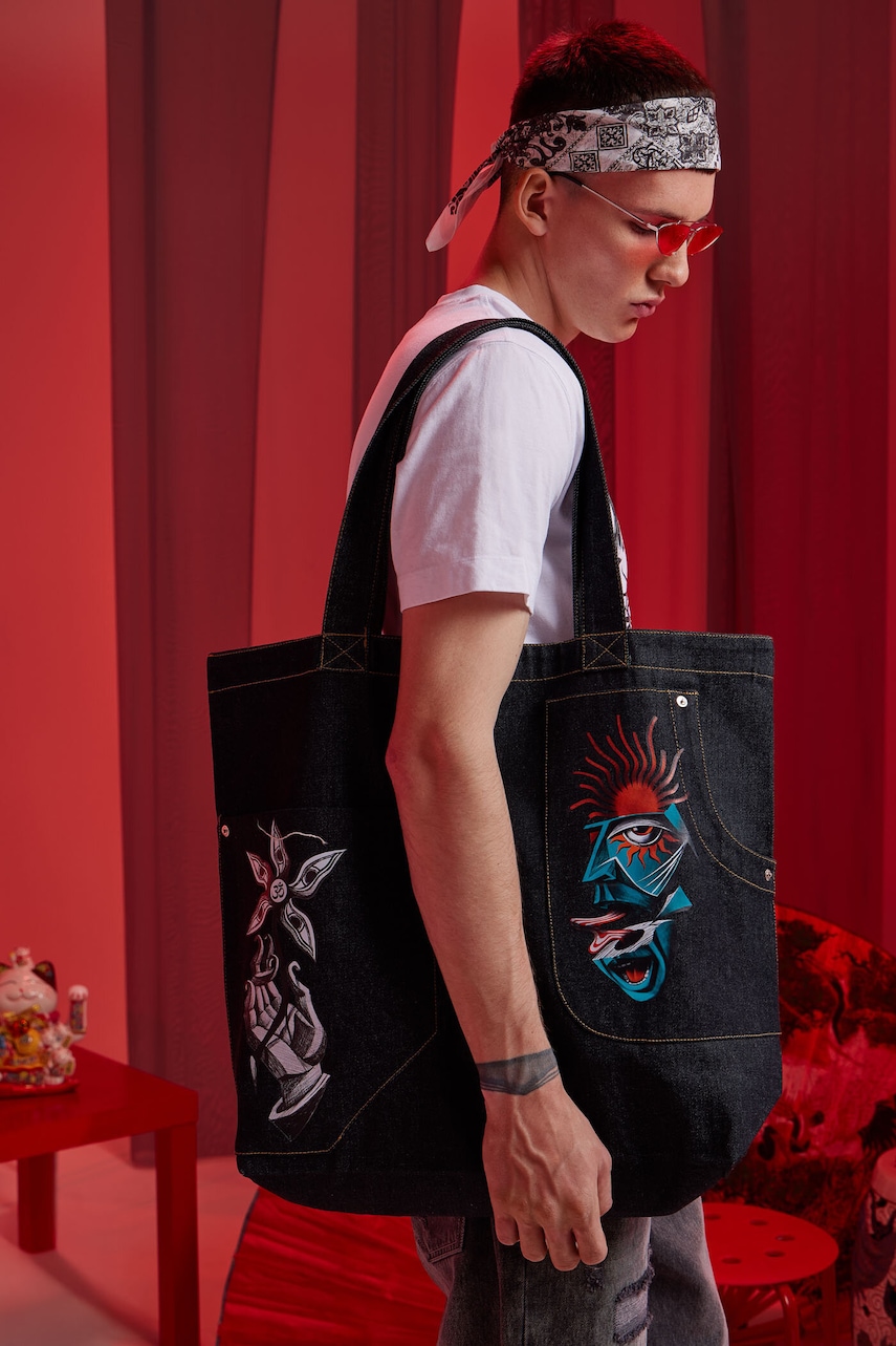 Džínová taška Medicine černá barva