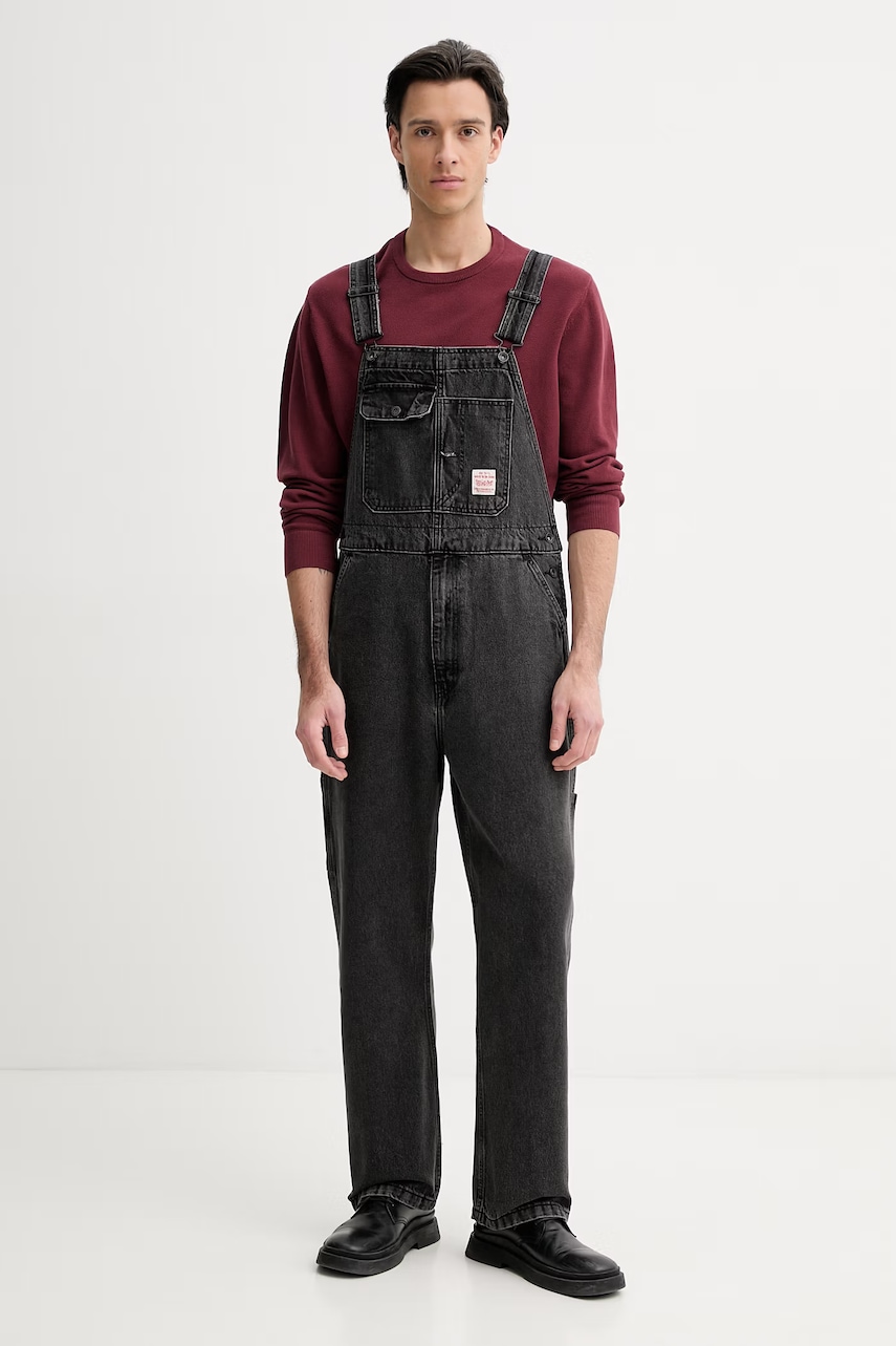 Džínové lacláče Levi's LOOSE OVERALLS x WORKWEAR