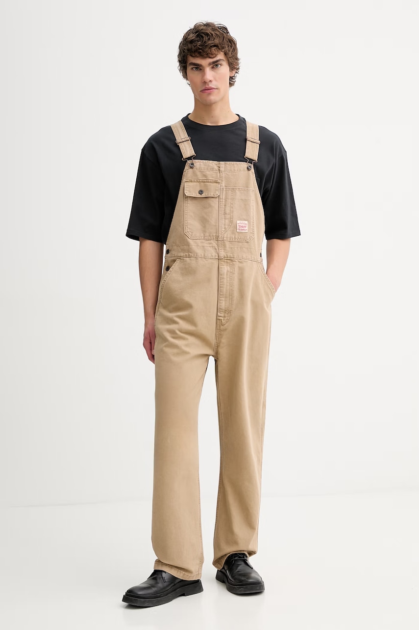 Džínové lacláče Levi's LOOSE OVERALLS x WORKWEAR