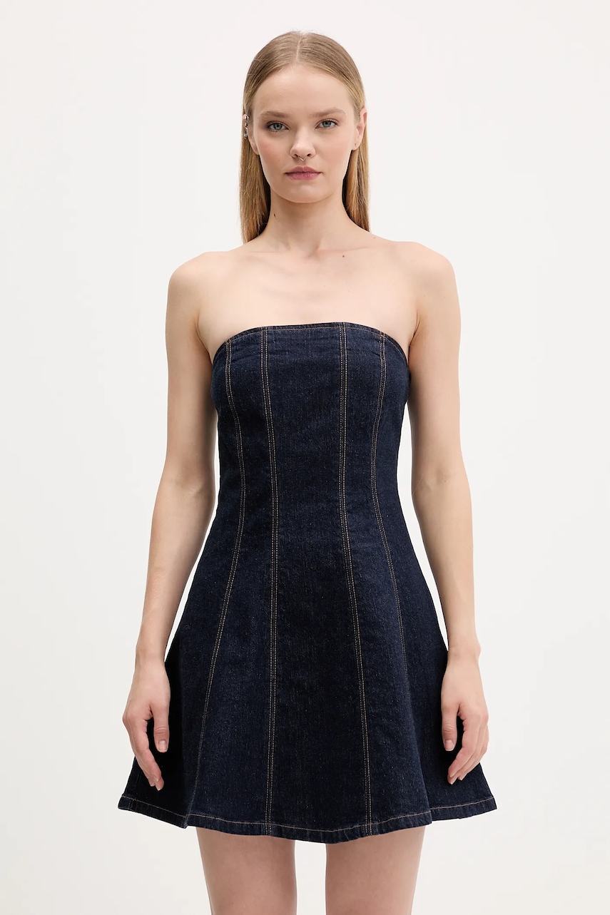 Džínové šaty Abercrombie & Fitch modrá barva, mini, KI159-6084-276