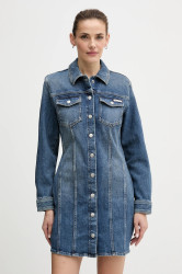 Džínové šaty Calvin Klein Jeans modrá barva, mini, přiléhavé, LV047D774G