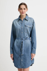 Džínové šaty G-Star Belted modrá barva, mini, D26814-D539