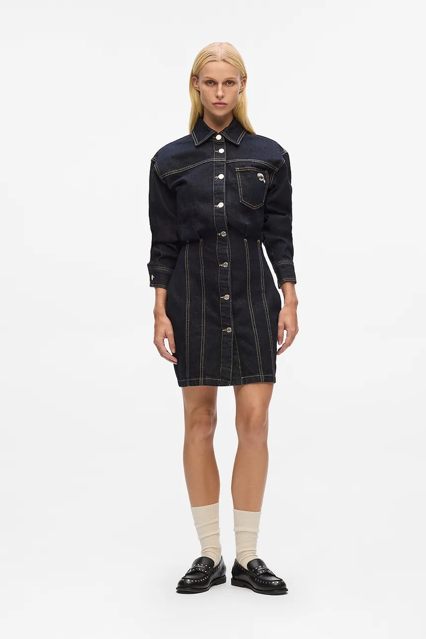 Džínové šaty Karl Lagerfeld IKON