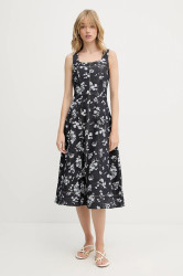 Džínové šaty Karl Lagerfeld tmavomodrá barva, midi, A3W13004