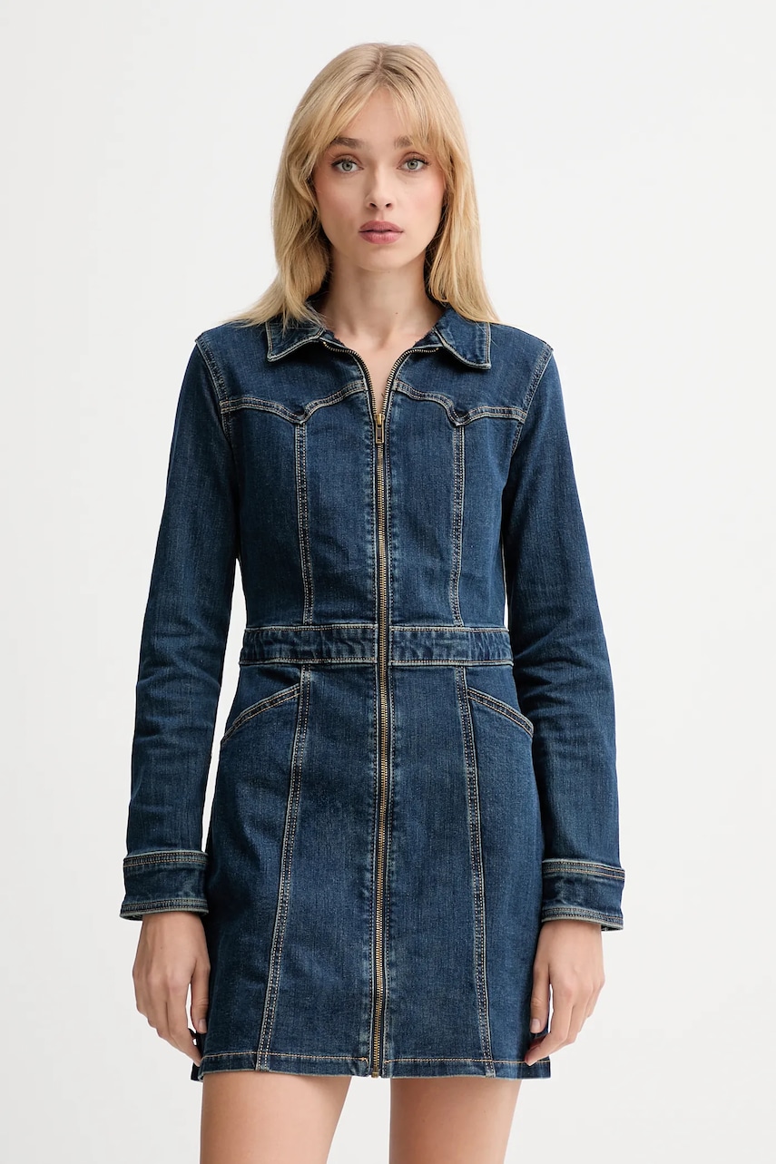 Džínové šaty Levi's modrá barva, mini, přiléhavé, 003S6