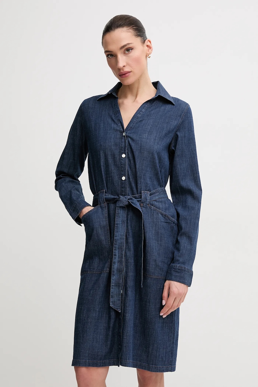 Džínové šaty Mos Mosh tmavomodrá barva, mini, 168460