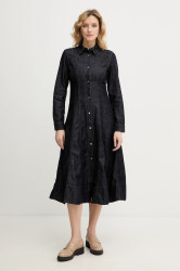 Džínové šaty Tommy Hilfiger tmavomodrá barva, midi, WW0WW48520