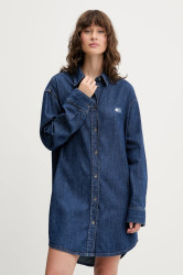Džínové šaty Tommy Jeans modrá barva, mini, oversize, DW0DW21420