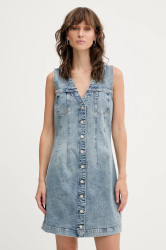 Džínové šaty Tommy Jeans modrá barva, mini, přiléhavé, DW0DW20520