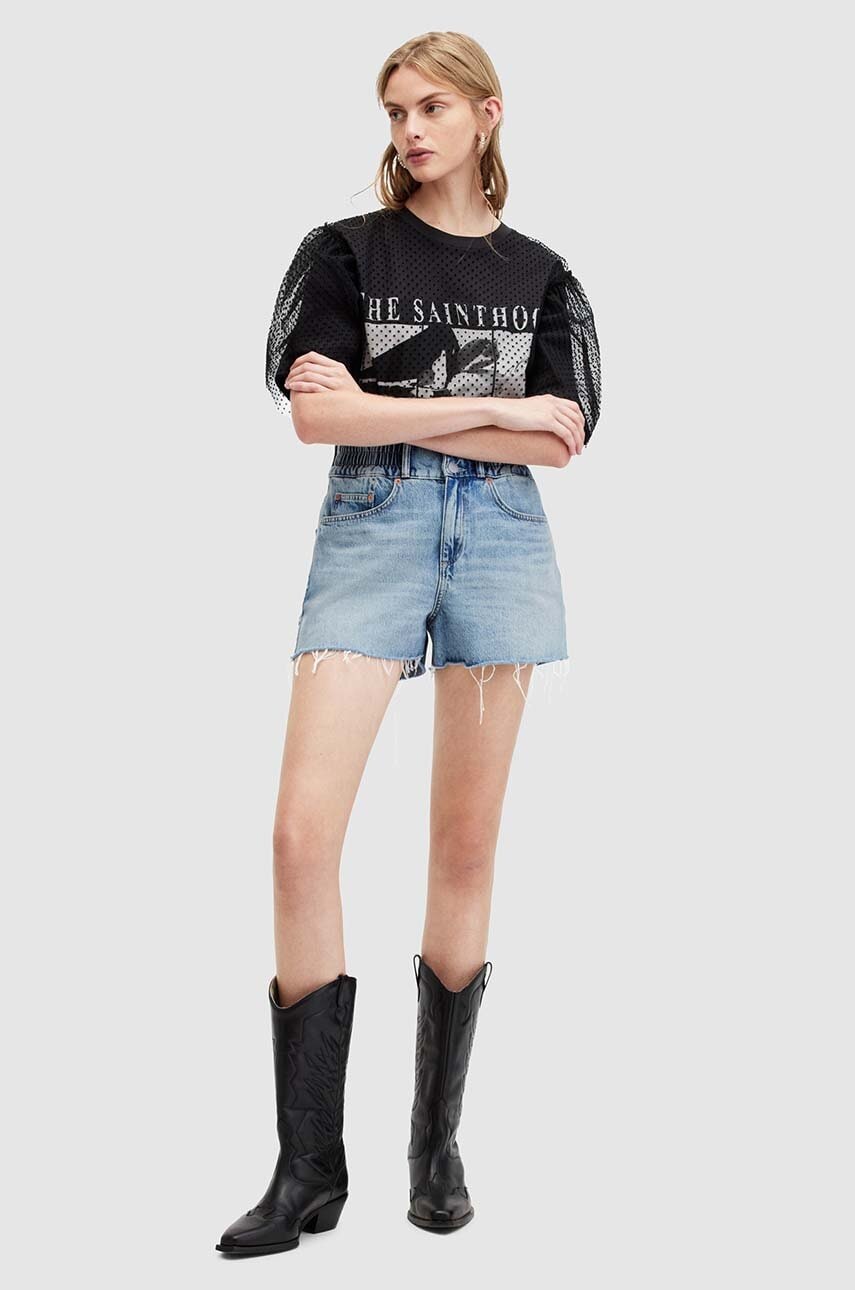 Džínové šortky AllSaints HAILEY DENIM SHORT
