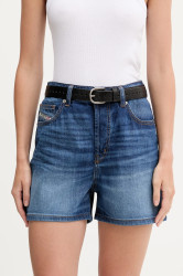 Džínové šortky Diesel DE-JIRO SHORTS dámské, modrá barva, high waist, A19060.0DBEL