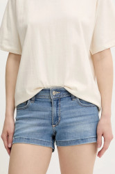 Džínové šortky Hollister Co. dámské, modrá barva, medium waist, KI349-5226