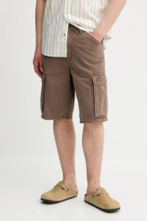 Džínové šortky Levi's 478 BAGGY CARGO SHORTS pánské, hnědá barva, 001GU