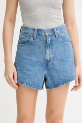 Džínové šortky Levi's dámské, modrá barva, high waist, A1965