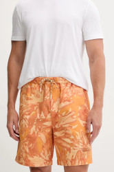 Džínové šortky Napapijri N-Talla Aop pánské, oranžová barva, NP0A4IBRFED1