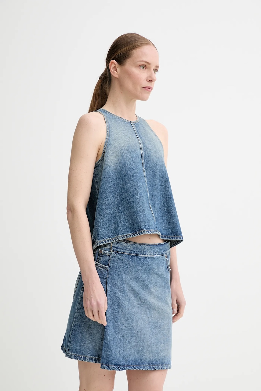 Džínový top Won Hundred dámský, modrá barva, 3605-15155