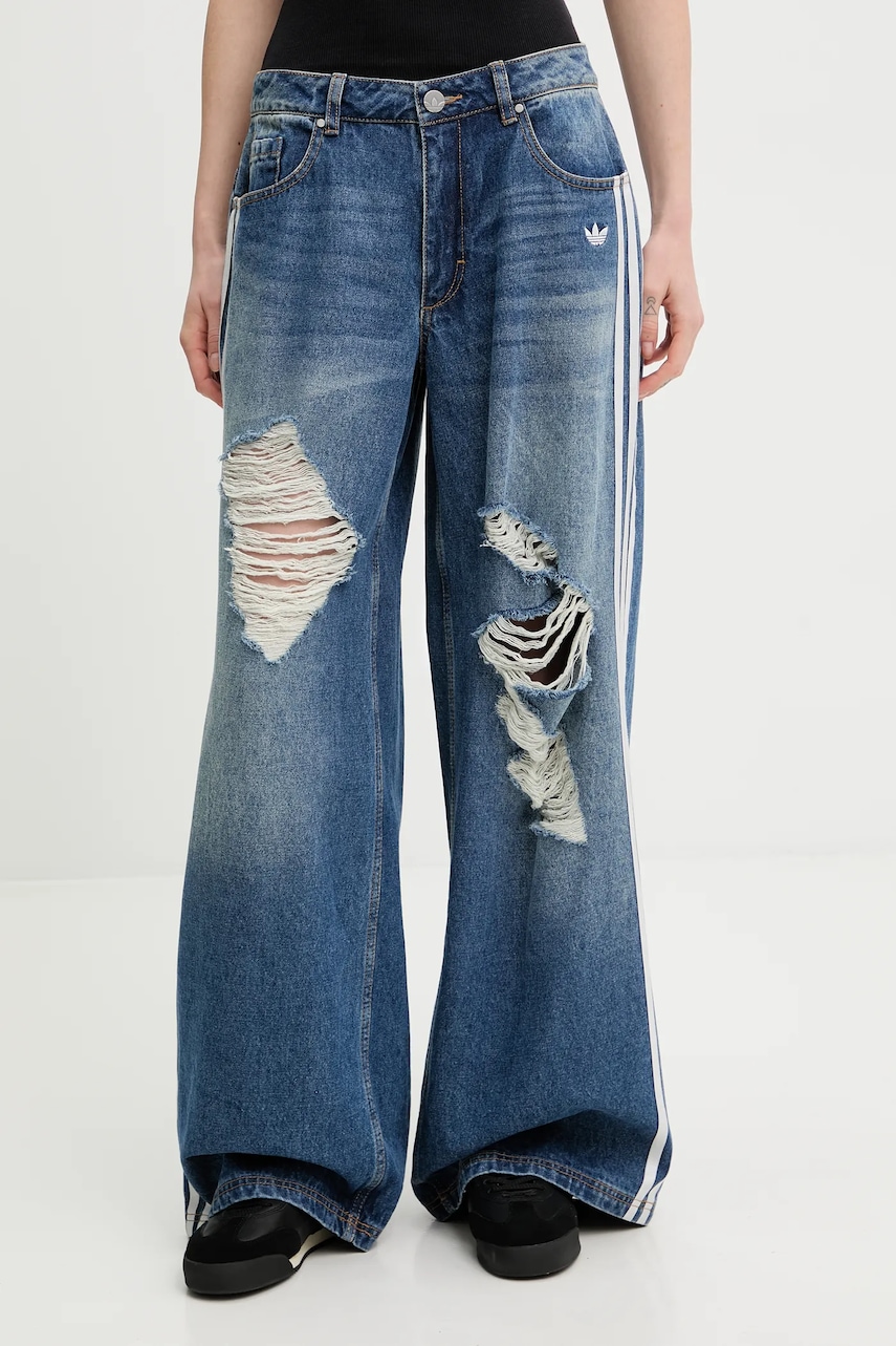 Džíny adidas Originals dámské, modrá barva, KE3300