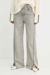 Džíny BOSS Orange C_MARLENE HR SPLIT dámské, šedá barva, 50542436