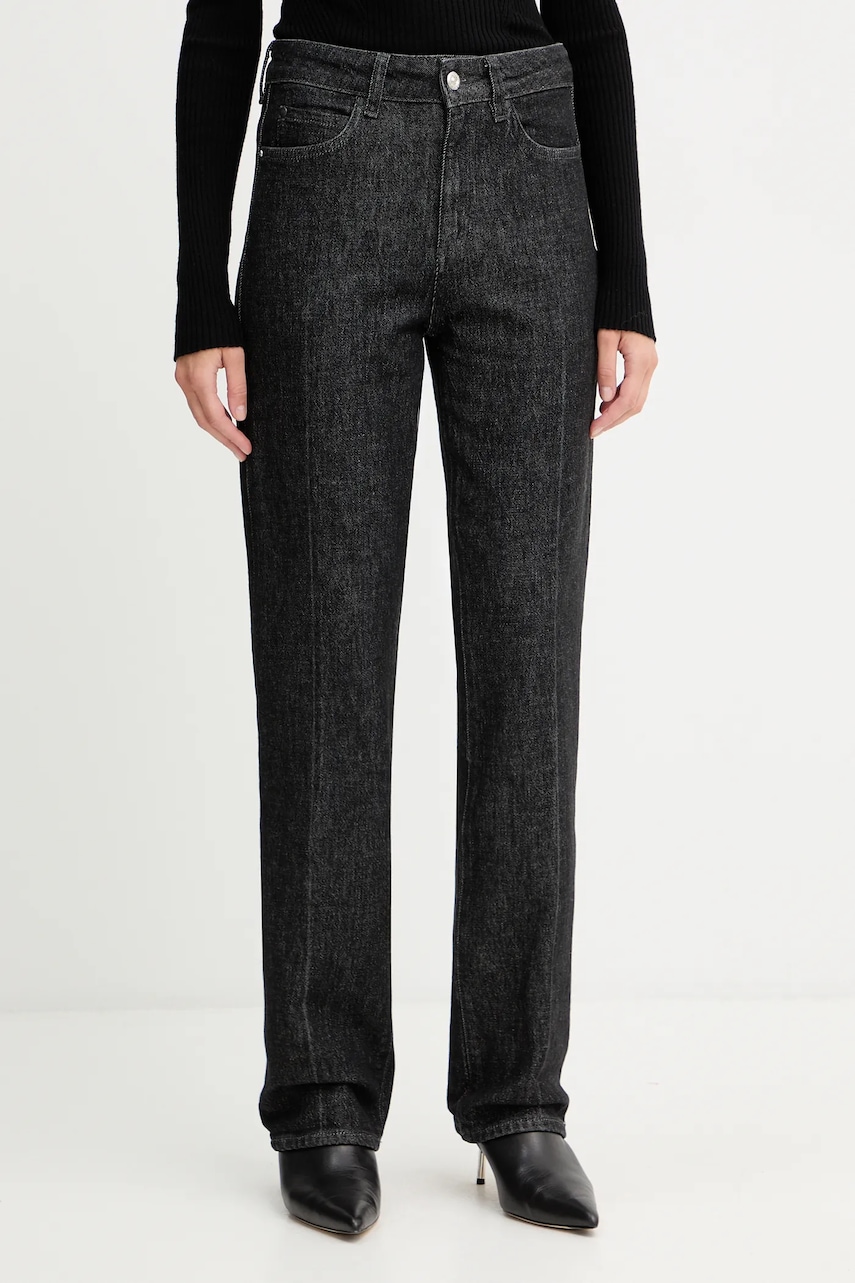 Džíny BOSS PARKWAY-SLIM STR dámské, high waist, 50553324